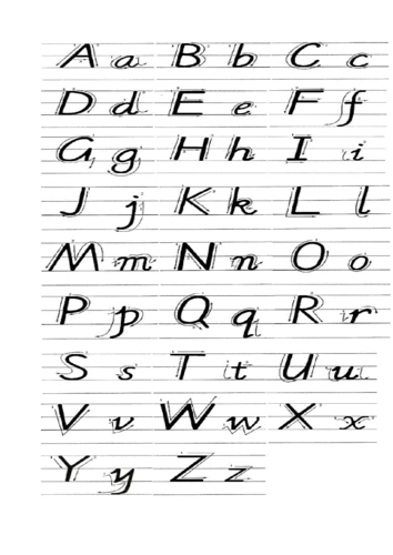 26个英文字母书写及占格