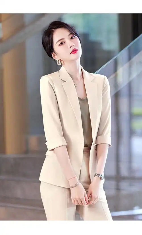 日常可穿的休闲女生西服外搭 女士春季女士小西装外套修身小西服2022