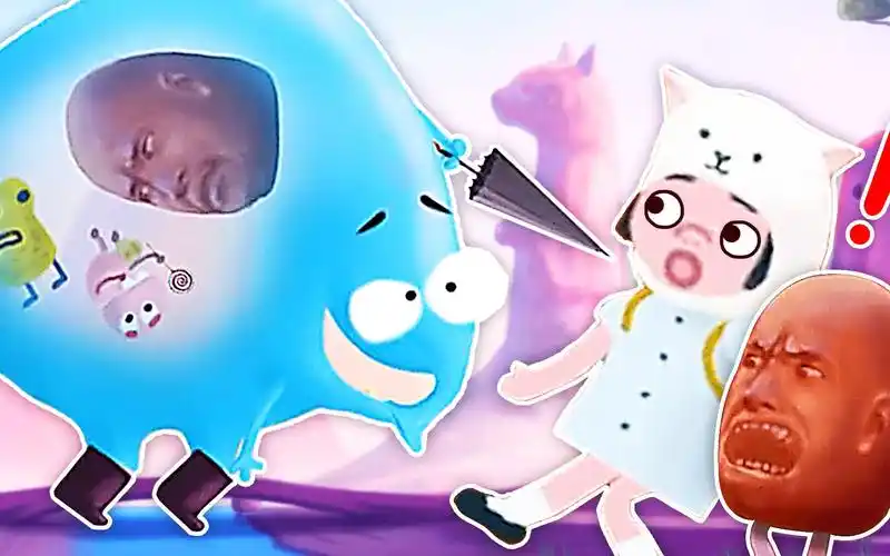 喵喵仙境 果冻大象把一颗卤蛋人一口吞进肚子里撑着了 阿波兔解说