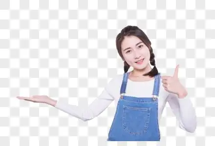 托举手势女生图片素材