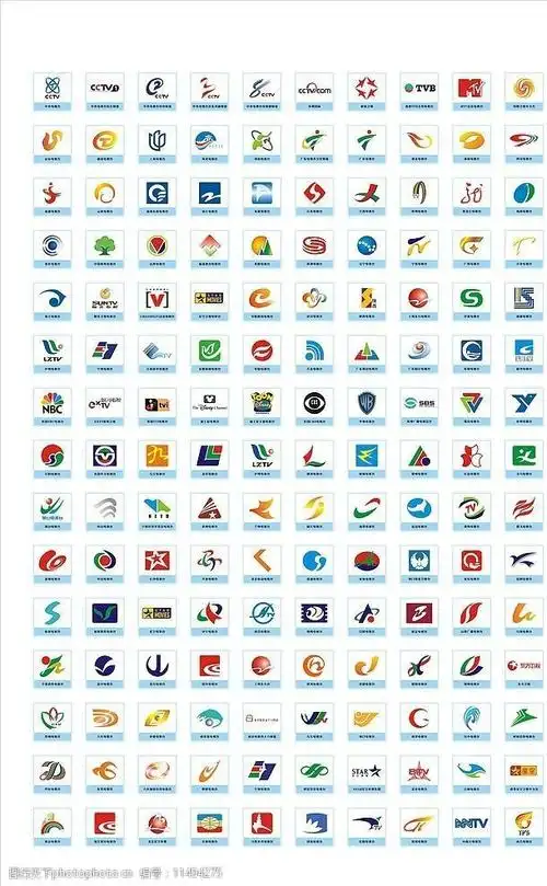 150种电视台标志图片