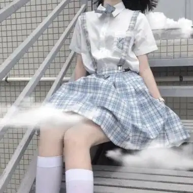 超可爱甜美的jk部位女头合集 不露脸百褶裙校园风少女感头像女_女生