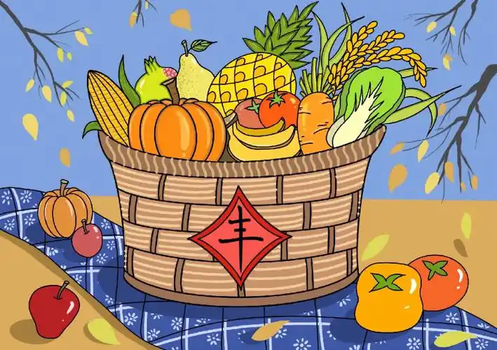 儿童画丰收的秋天儿童创意美术