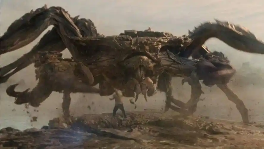 《哥斯拉》登陆的画面,没想到片子竟然是以《金刚骷髅岛》的1973年