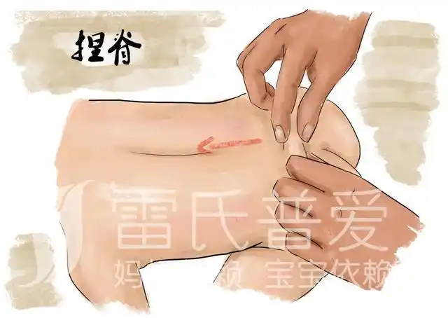 位置:七节骨位于背部正中线第四腰椎至骶骨和尾骨交接隆突处 手法:用