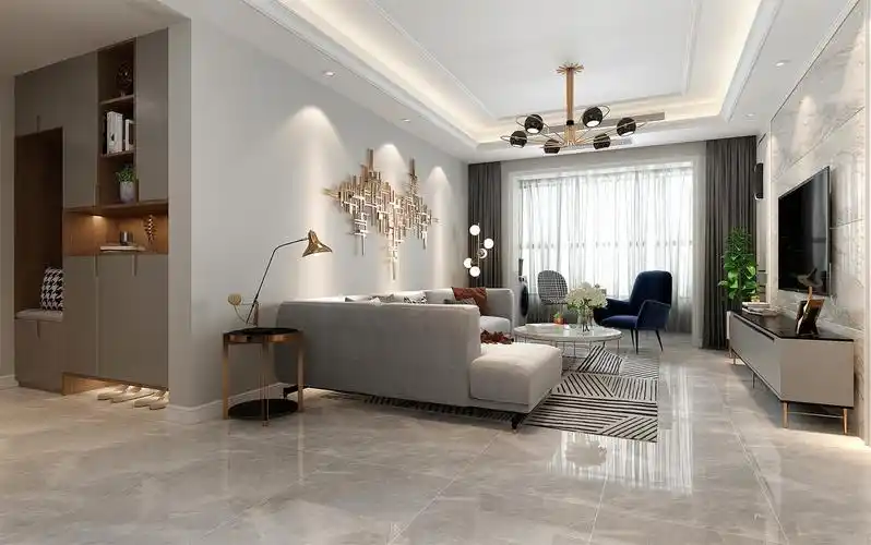 金地南湖艺境115平米现代轻奢装修风格