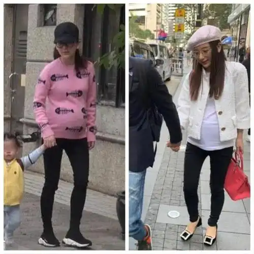 天王嫂方媛怀孕穿搭白色露肩连衣裙好好看孕期穿好依旧美艳