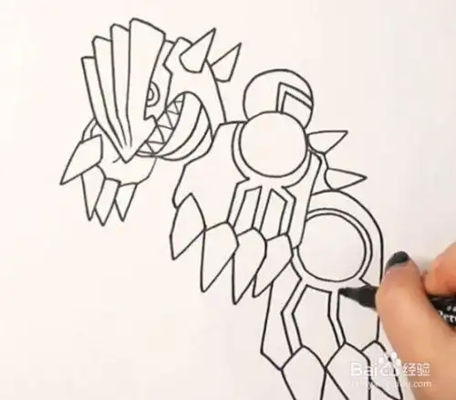 闪光固拉多的简笔画