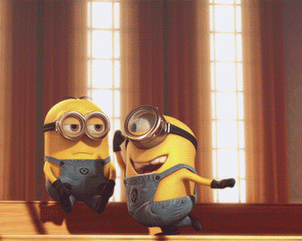 滚蛋小黄人推开可爱gif动图_动态图_表情包下载_soogif