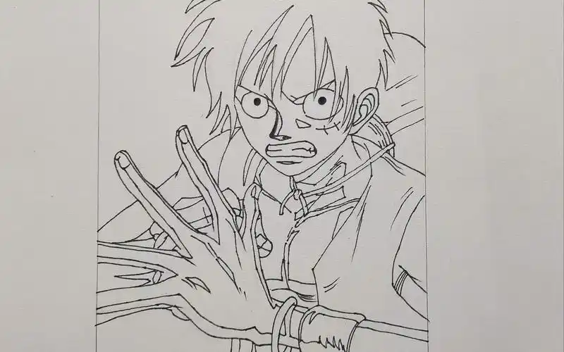 好霸气的小黄帽啊!手绘动漫航海王路飞,教程超简单,一起来画画吧