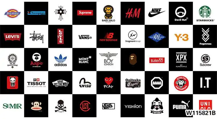 伊尔雅logo潮牌墙纸欧美世界lv商标壁纸包包男女服装店3d定制背景壁画