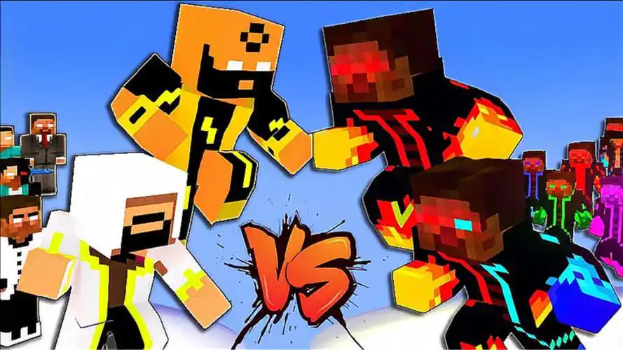 minecraft动画:创世神notch与黑暗冰火形态him之战