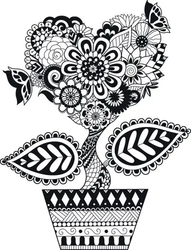 花纹手绘爱心涂鸦装饰素材背景设计元素素材免费下载(图片编号