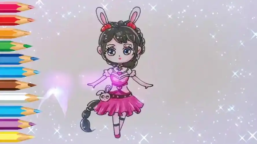 q版萌萌哒小舞绘画教程,简单易学,0基础也能学会