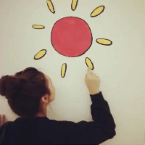 女生头像背影可爱太阳丸子头