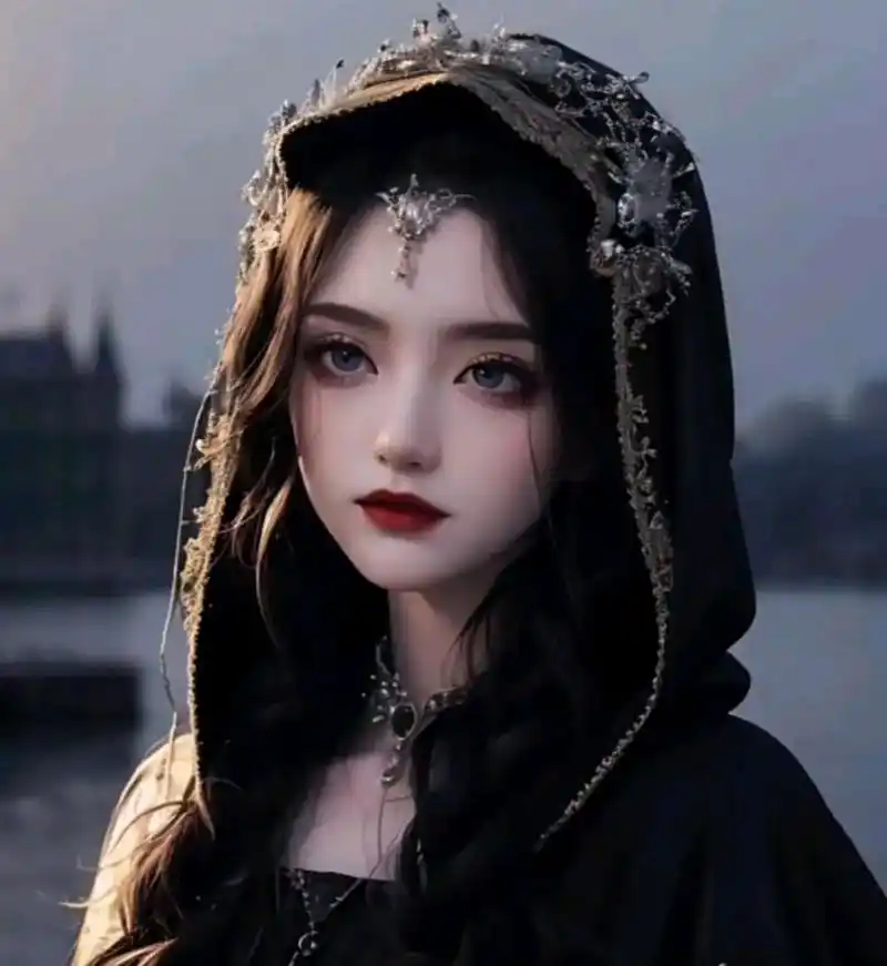 高冷暗色系女生头像