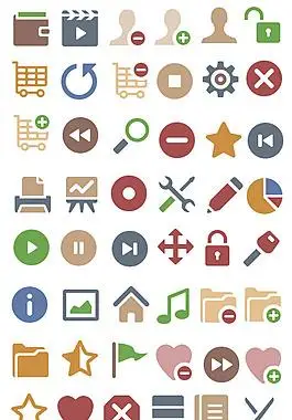 卡通网站设计小图标素材