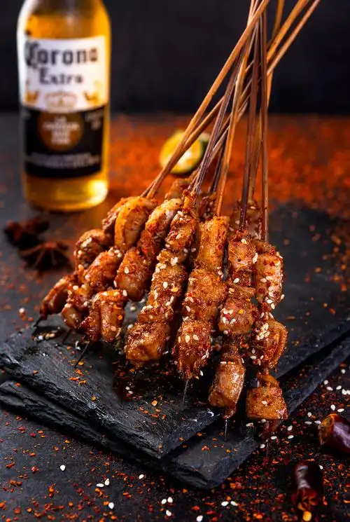 烧烤 木屋烧烤 把把烧 中式美食摄影