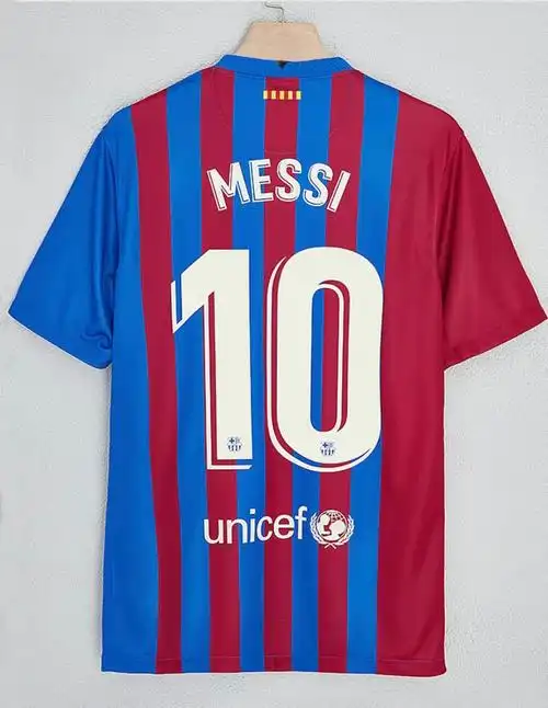 巴萨球衣2122主客场巴塞罗那21号德容10号梅西欧冠套装足球服客场14号