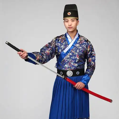 汉服明朝锦衣卫飞鱼服男绣春刀大明衣冠东厂服装武侠风明制曳撒 蓝色