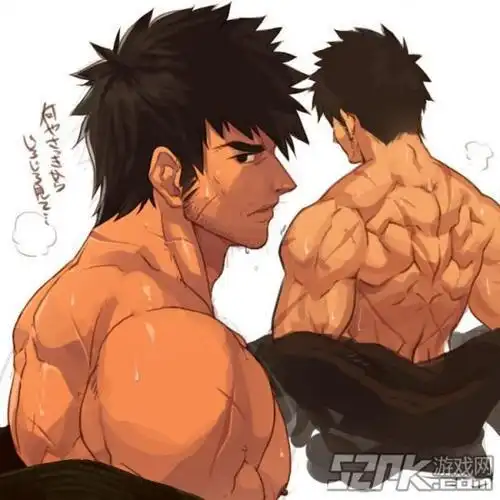 肌肉男彩色简笔画