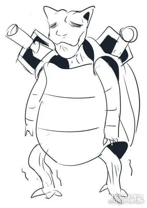 口袋精灵简笔画骑拉帝纳