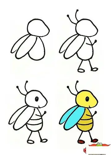昆虫简笔画大全带颜色,简单的昆虫怎么画