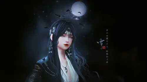 天刀精美暗黑系壁纸明月千山之双生花