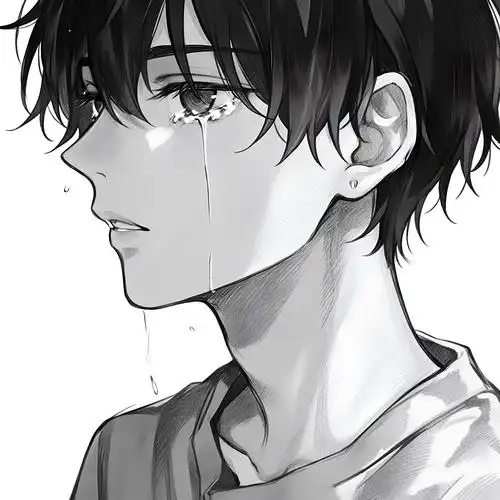 黑白伤感头像💔