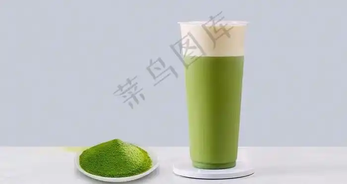 抹茶芝士奶盖图片