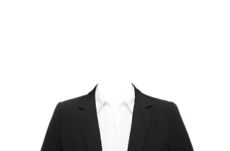 黑西装白衬衣的女性证件照模板