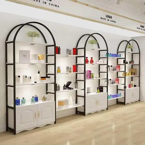 稳固经济型不开开裂平整展品化妆品展示柜细腻简约化妆品展柜