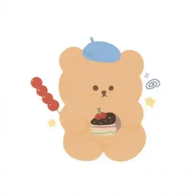 高清可爱的呆萌小熊卡通头像图片