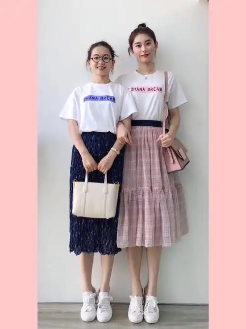 170和160的闺蜜穿搭06简约穿搭