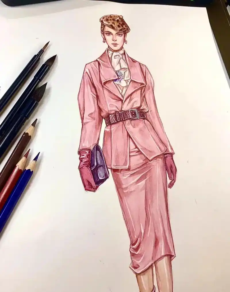 来一起画画#服装设计 #服装设计手绘 #手绘 - 抖音