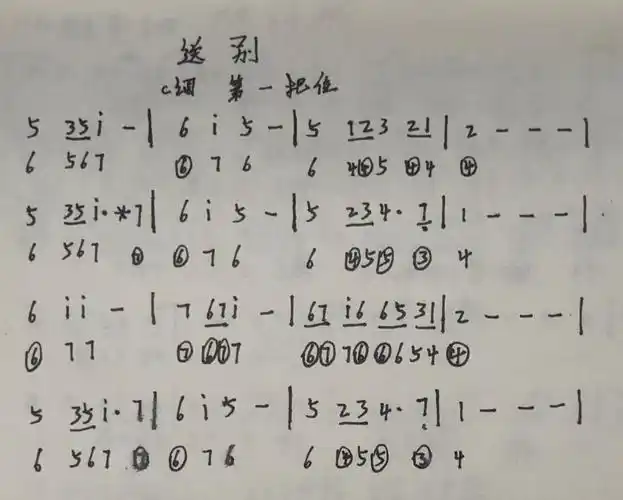 送别蓝调口琴谱