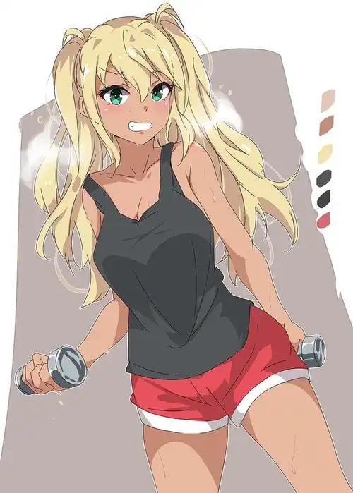 小美肌肉少女哑铃能举多少公斤竖图