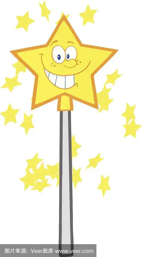 魔术棒卡通人物与背景