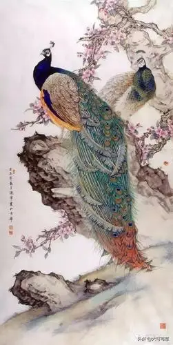 国画名家孔雀图品味审美张张精彩