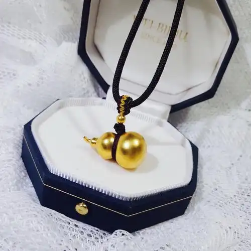 金葫芦足金3d金黄吊坠古法挂坠享福男女女款颈饰