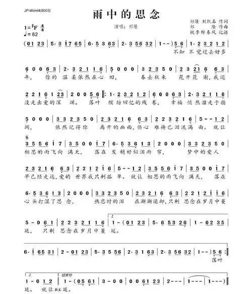 流行笛子曲《雨中的思念》演奏得温婉柔情, 太好听了!(f调筒5)