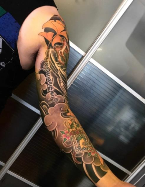 最新男生传统花臂欣赏好看的传统生肖花臂纹身4