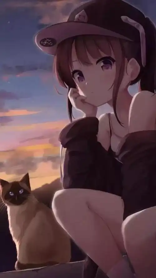 微丧系动漫女生手机高清壁纸