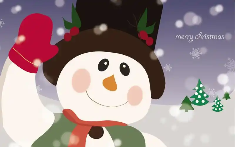 可爱的卡通雪人唯美图片桌面壁纸