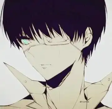 食尸鬼眼罩头像黑白风情头男头银发黑色眼罩蒙面小清新暗黑系二次动漫