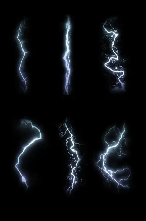 闪电炫酷蓝色震撼png