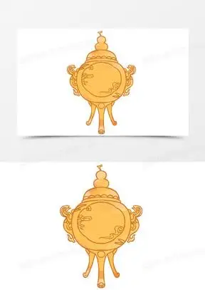 卡通手绘古代文物元素120卡通手绘炼丹炉古代文物素材120古代文物390