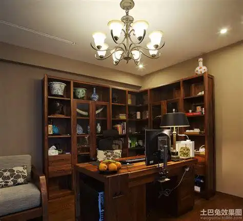 衣柜转角书桌书柜一体效果图