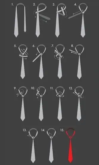 男士职业装领带详细打法(图解,图文)
