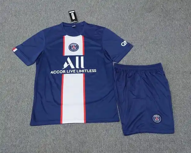 22-23赛季法甲联赛巴黎圣日耳曼新款主场球衣联名版短袖足球服